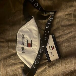 Tommy Hilfiger Black and White Belt Bag